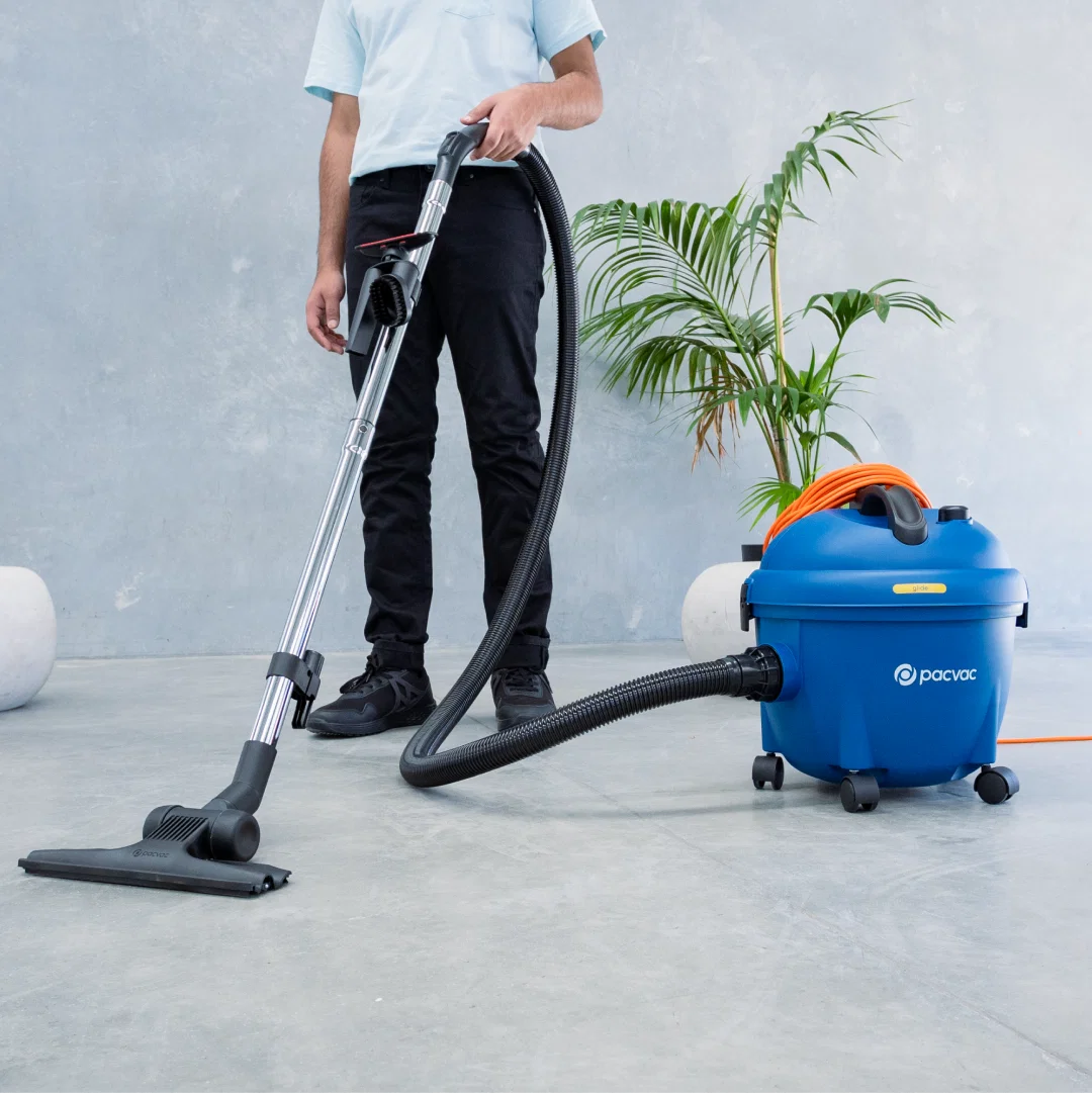Pacvac Glide canister vacuum cleaner for offices and facilities