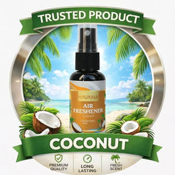 Havana Air Freshener Coconut bottle with tropical background