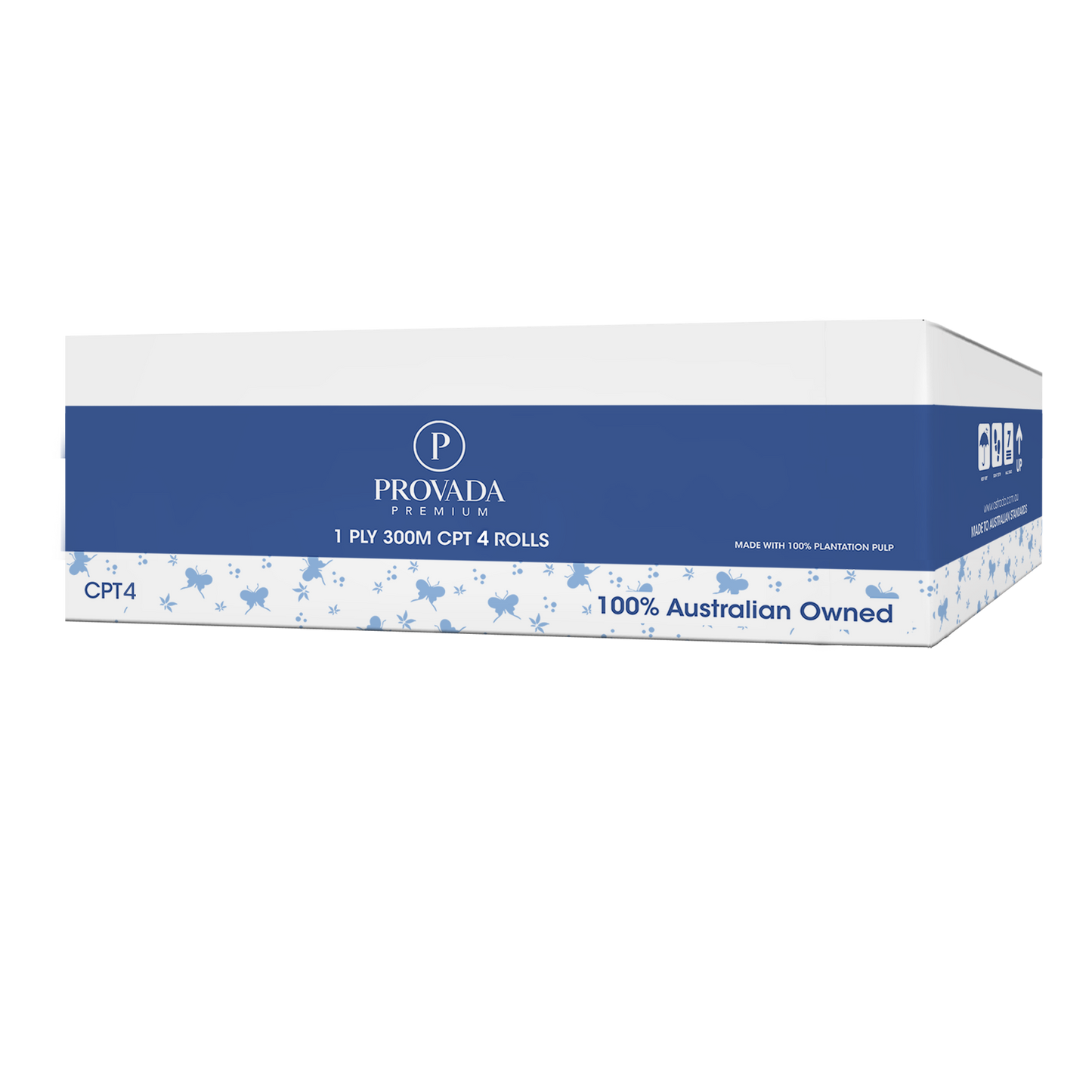 Provada 1ply Centerfeed Roll Towel 300m x 4 Rolls