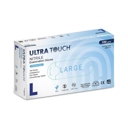 Ultra Touch Nitrile Blue Powder Free Gloves