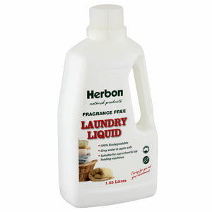 Herbon Laundry Liquid Fragrance Free 1.25 Lt, 2Lt & 20Lt