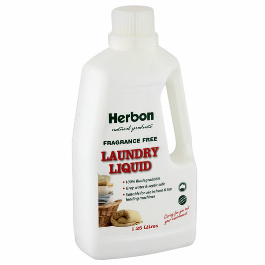 Herbon Laundry Liquid Fragrance Free 1.25 Lt, 2Lt & 20Lt