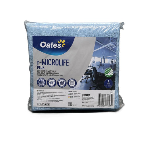 Oates R-microlife Plus Recycled Microfibre Cloth 5pk