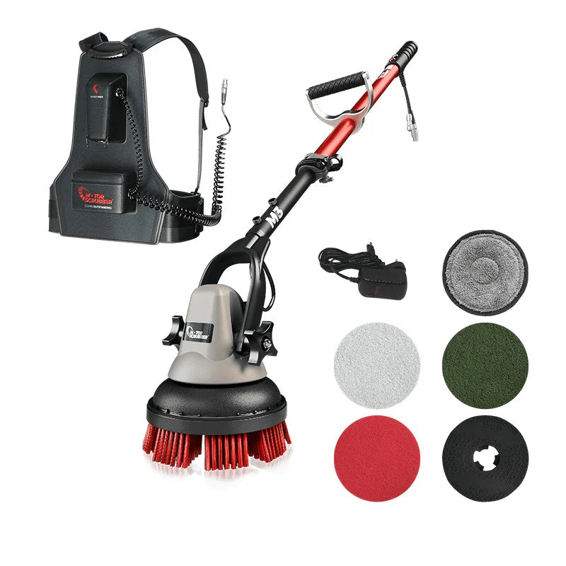Motorscrubber M3S Starter Kit – Short Handle Floor & Wall Scrubber