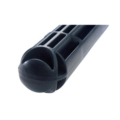 A close-up of a black plastic cylindrical component with a rounded end and vented slots, shown on a plain white background.