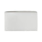 A plain white rectangular block or tile with a slightly textured surface, centered on a solid white background.