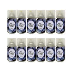 Twelve Othello Air Freshener spray cans arranged in two rows of six on a plain white background.
