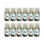 Twelve O'twizer air freshener spray cans arranged in two rows of six on a plain white background. The cans feature a tropical coconut and palm leaf design with a light blue gradient label.