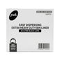 A white box of Pak Easy Dispensing Extra Heavy Duty Bin Liner, 82 Litre Black LDPE, 100 pieces, shown against a plain white background.