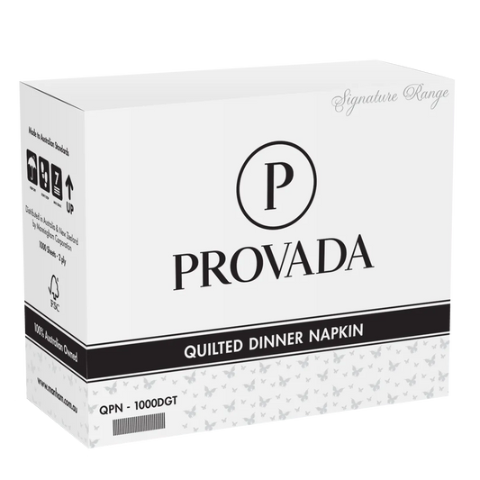 Provada Quilted Dinner Napkins 2Ply GT Fold White 1000 Sheets