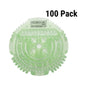 A light green translucent circular cleaning pad with textured ridges and a central hole, shown on a white background with the text '100 Pack' in black at the top right. The brand name 'ROSCHE Regus' is printed on the pad.