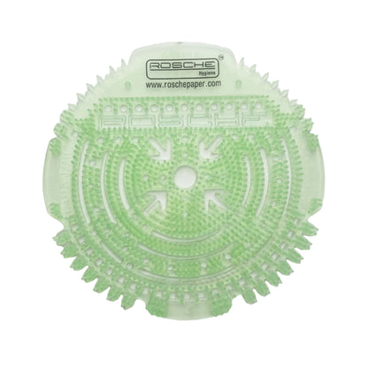 A light green translucent plastic grooming brush attachment for a robotic pet brush, featuring the ROSCHE Hypno line branding and website printed at the top.