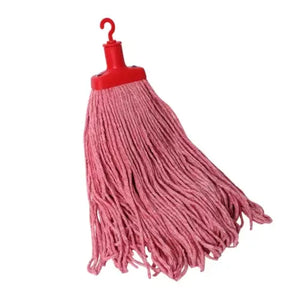 A blue mop head made of plastic with a loop for hanging, designed for cleaning hard surfaces.