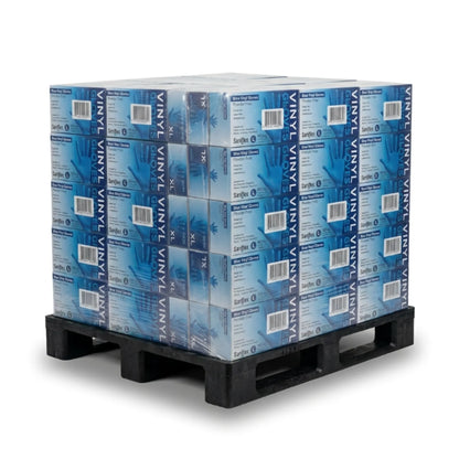 A stack of boxed Vinya Tania 300g paper on a black pallet, photographed against a plain white background.