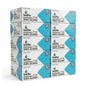 A stack of Saniflex disposable vinyl gloves boxes, size Small, arranged in a neat 5-by-3 grid on a plain white background.