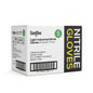 A box of Sanjiflex Light Industrial Nitrile Gloves Powder Free, size S (Black), with a white and black packaging design featuring yellow text on the side.