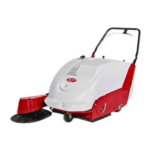 Sweepers Australia RCM Brava 900E Battery Powered Traction Driven WITH STEEL HOPPER Walk Behind Vacuum Sweeper