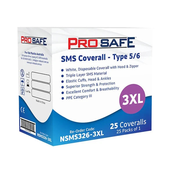 ProSafe SMS Coverall Type 5/6 25 Pcs