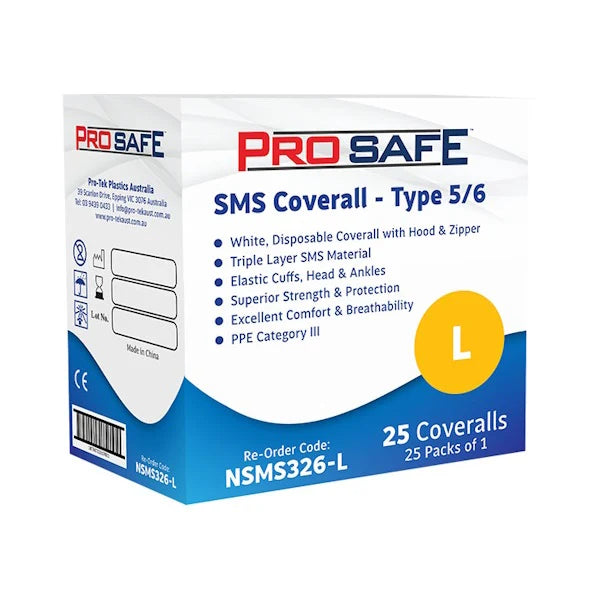 ProSafe SMS Coverall Type 5/6 25 Pcs