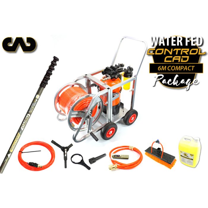 Window Cleaning Supplies Complete Water Fed Package Aero CAD Control 6m Compact (hybrid carbon pole 6.0m–12.0m DeVito)