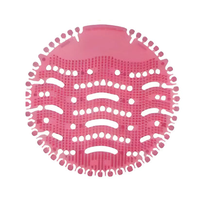 A pink silicone hair extension attachment or protective cover with a textured grid pattern and circular cutouts, shown on a plain white background.