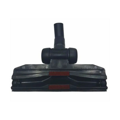 Black replacement vacuum cleaner floor head with a flexible hose attachment, featuring red reflective strips on the front, shown against a plain white background.