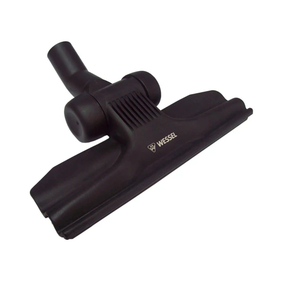 Black Wessel vacuum cleaner floor head attachment with a white printed logo, shown on a solid white background.