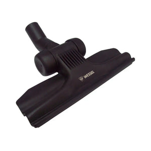 Black Wessel vacuum cleaner floor head attachment with a white printed logo, shown on a solid white background.