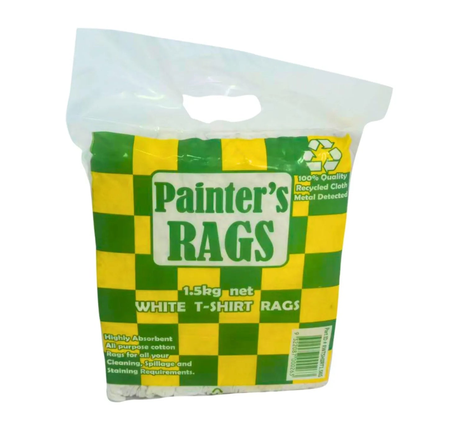 Pure White T-Shirt Rags Bag with Handle